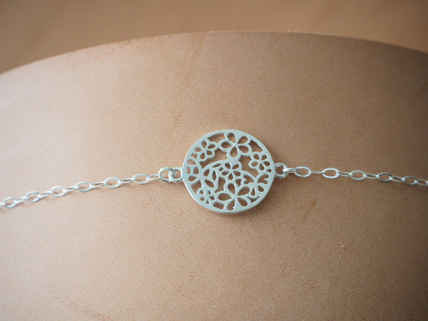 Circle of Daisies Necklace - Sterling Silver