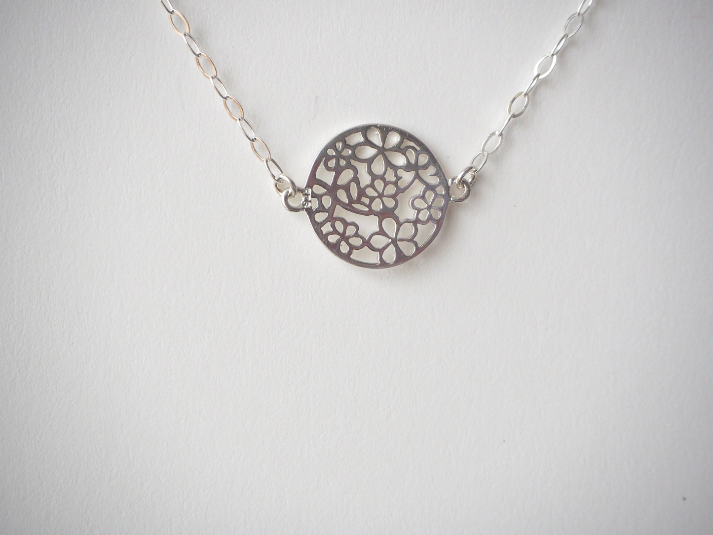 Circle of Daisies Necklace - Sterling Silver