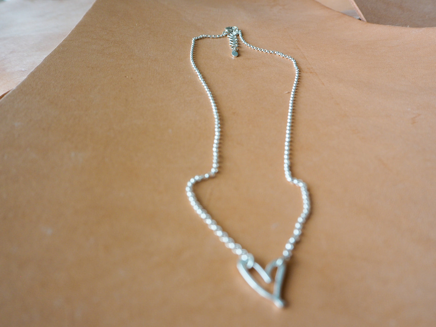 Floating Heart Necklace - Sterling Silver