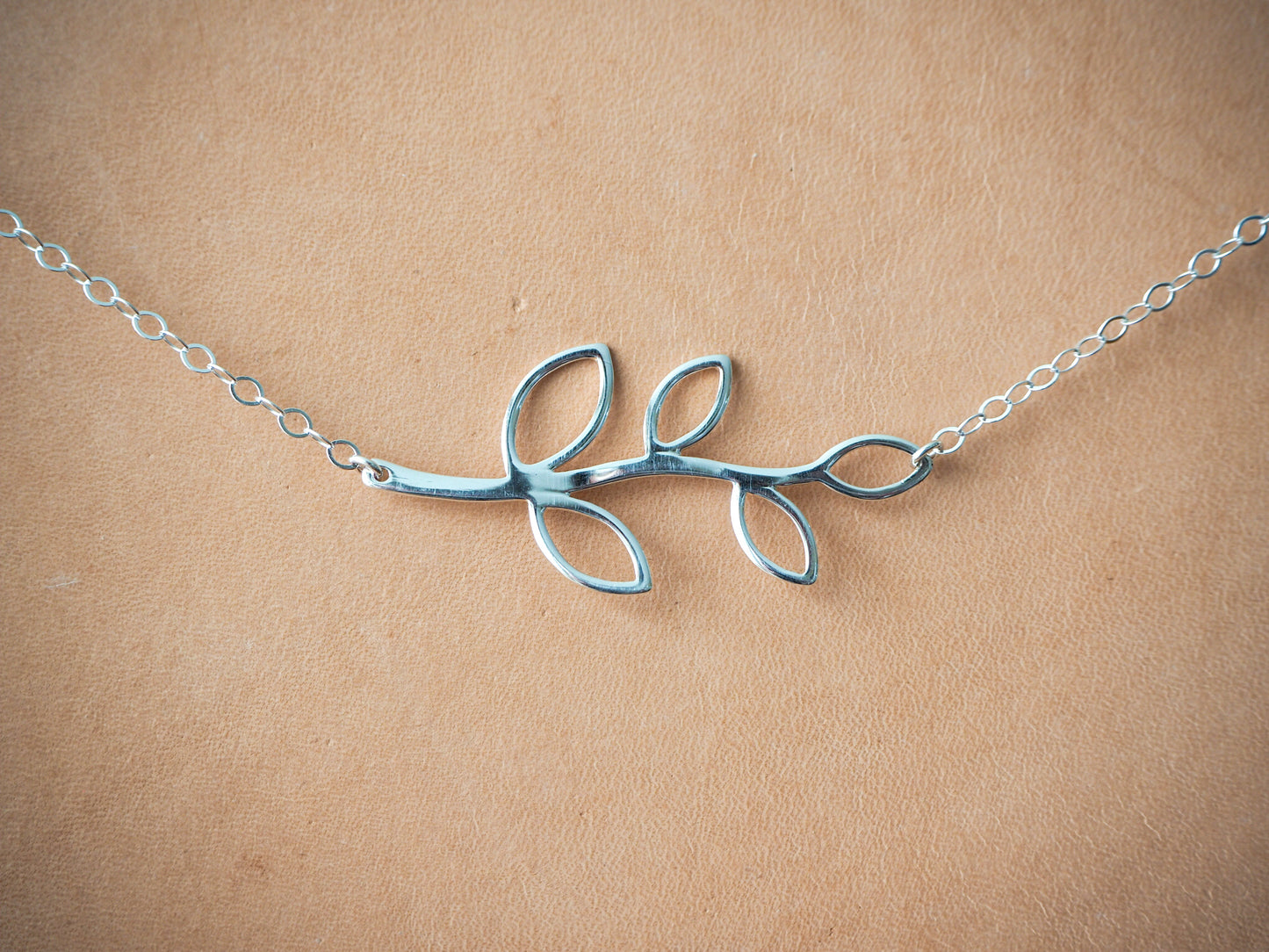 Leafy Vine Necklace - Sterling Silver