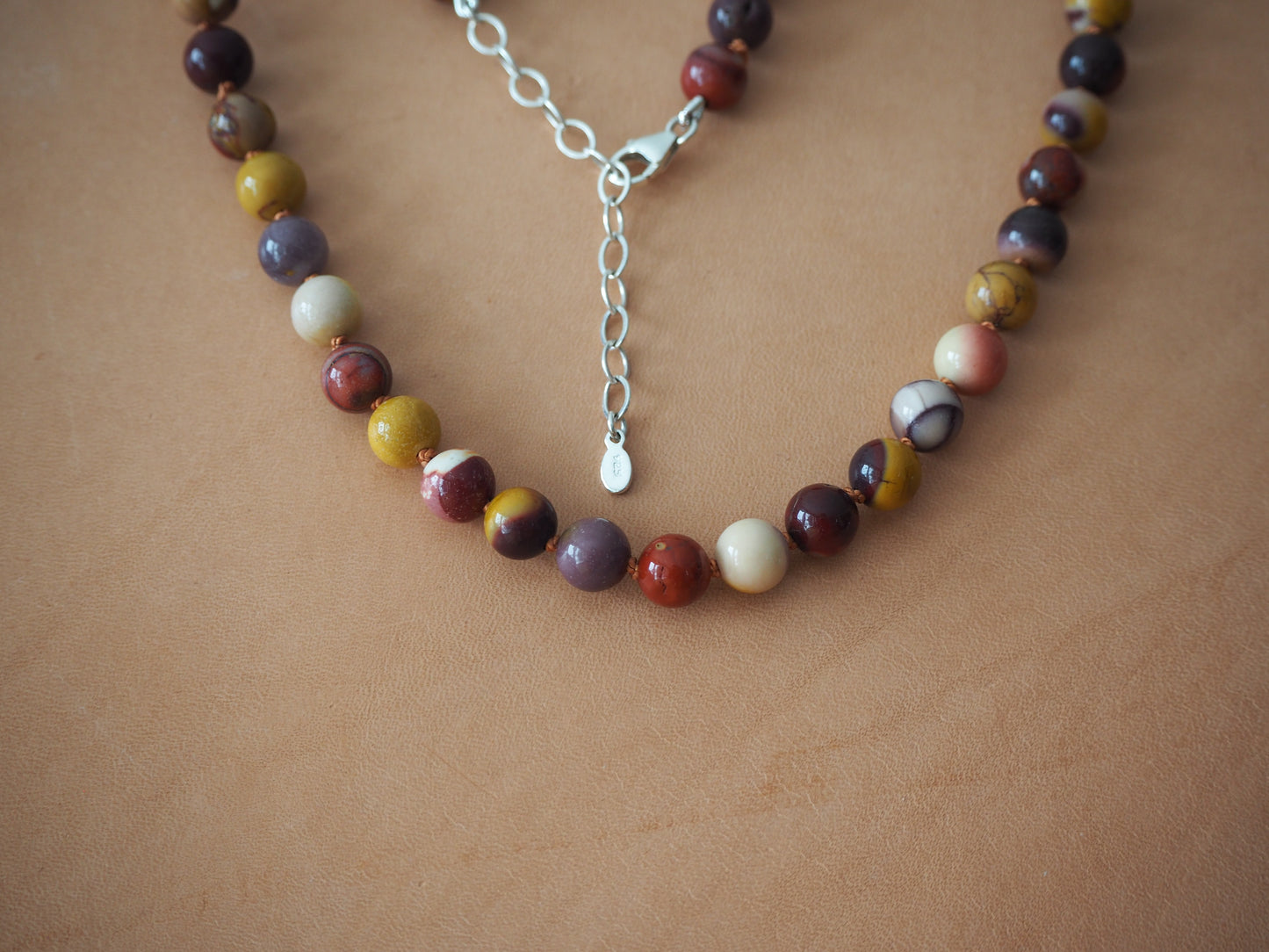 Mookaite Jasper - beaded & knotted